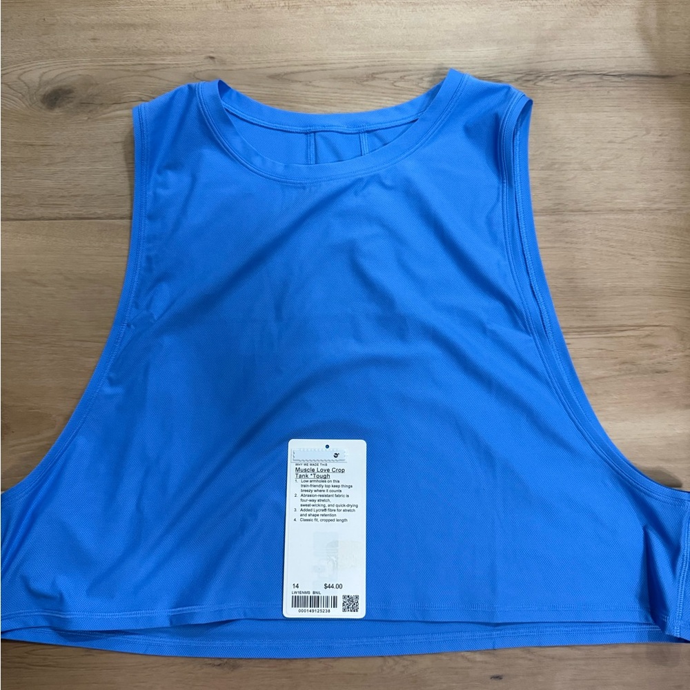 lululemon muscle love crop tank set